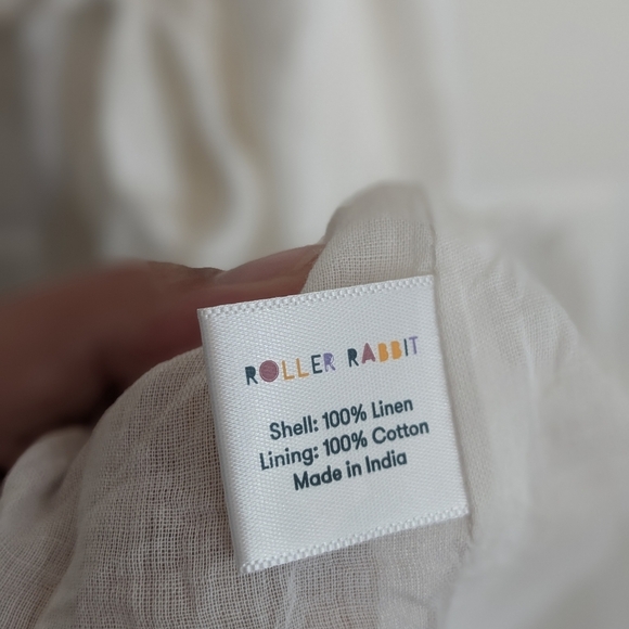 Roller Rabbit Keira White Midi Dress with Ruffles - Picture 4 of 5